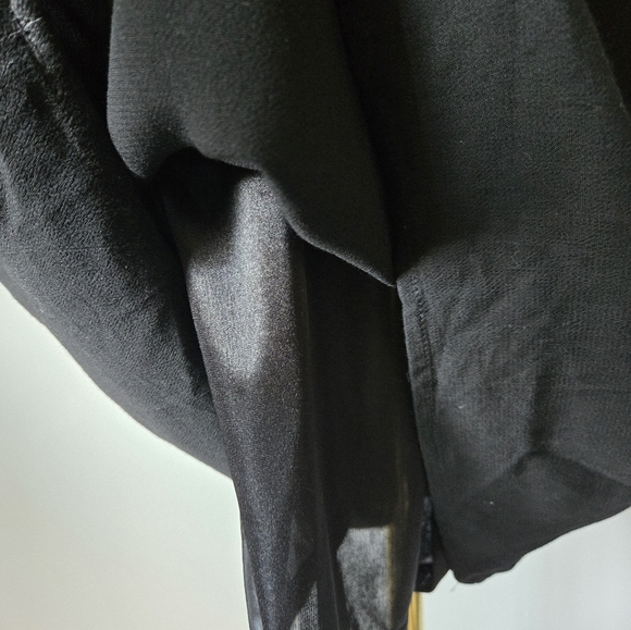 THML Bohemian Black Sleeveless Dress with Embroidered V Neck. Size Small - Picture 7 of 9